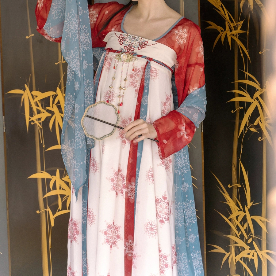 裁缝学苑as438唐制汉服坦领上衣一片式齐胸破裙纸样女装样板