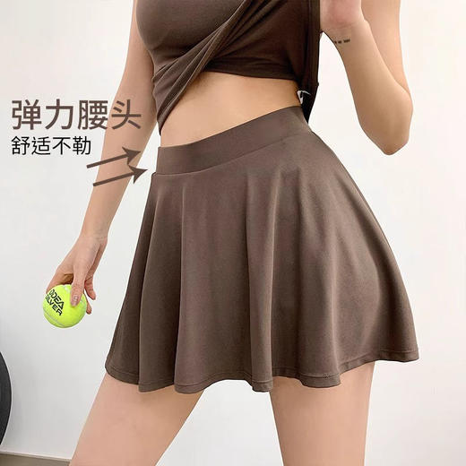 跃牌【禅语梵心】高腰跑步运动短裙女假两件防走光羽毛球网球裙健身裤瑜伽裙DQ5149 商品图0