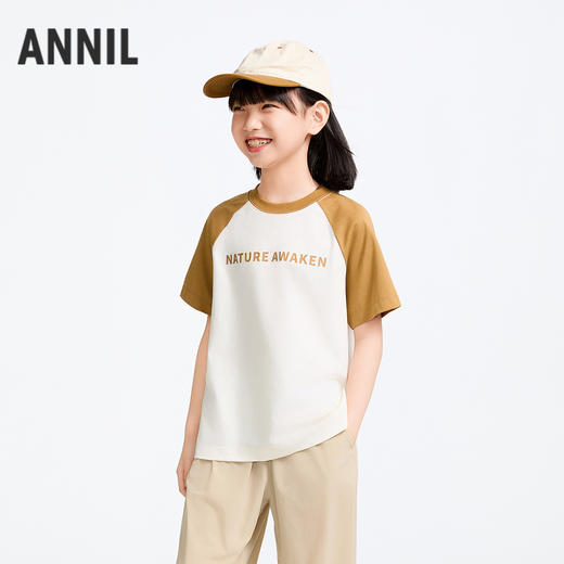 男女童短袖SORONA凉感针织衫夏季新款安奈儿童装EM521061 商品图2