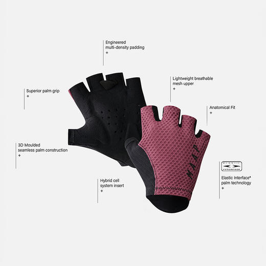 MAAP Pro Race Mitt 淡紫色 半指 骑行手套 商品图1