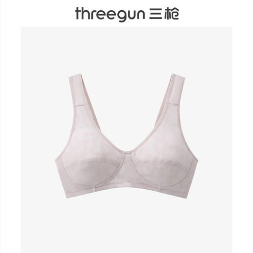 Threegun三枪 提花大罩杯无钢圈女士文胸-T90031A01 商品图0