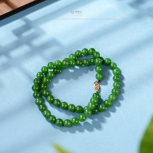 【醇色凝韵·壹】碧玉圆珠项链 商品图3