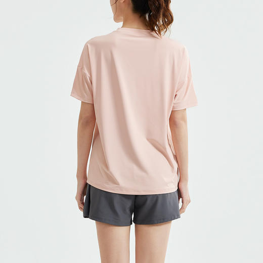 跃牌【瑜堂系列】春秋开叉瑜伽套装宽松透气罩衫T恤防走光短裤跑步运动套装JYWD008+JYMA072 商品图2