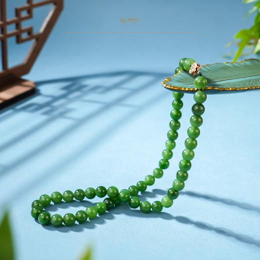 【醇色凝韵·贰】碧玉圆珠项链 商品图2
