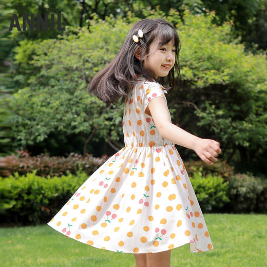 【清新田园】女童甜美印花短袖连衣裙夏季新款安奈儿童装EG523104 商品图2