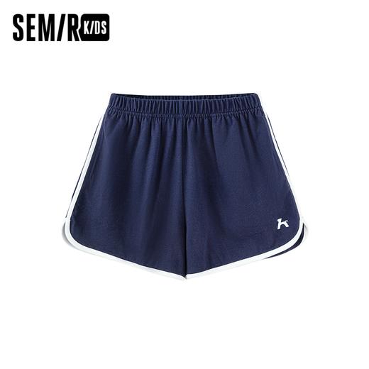 （79元2件）森马儿童短裤年新款运动风时尚撞色印花针织休闲裤夏女童裤子 商品图0