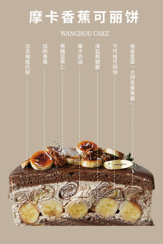 【摩卡香蕉可丽饼】风味蛋糕，海盐焦糖酱+成熟香蕉、摩卡奶油可丽卷+大师香蕉果酱 商品图2
