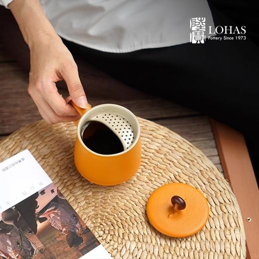 台湾陆宝平安永结盖杯蛇年生肖款喝茶泡茶杯带盖过滤马克杯平安永结盖杯（琉璃黄） 商品图1