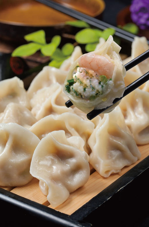 有机猪肉虾仁韭菜水饺260克x4盒（每盒12枚） 商品图1