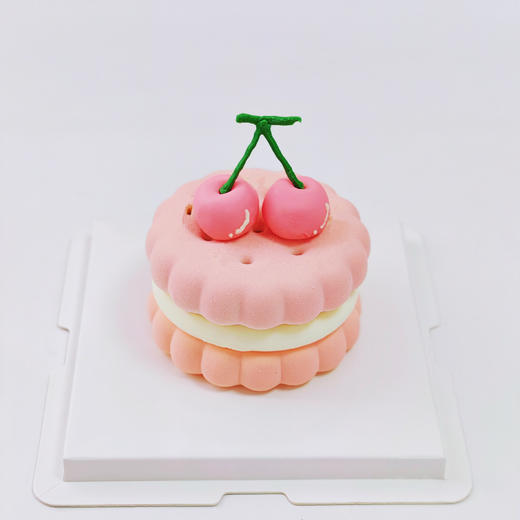 粉樱桃Emoji圆形蛋糕 商品图5