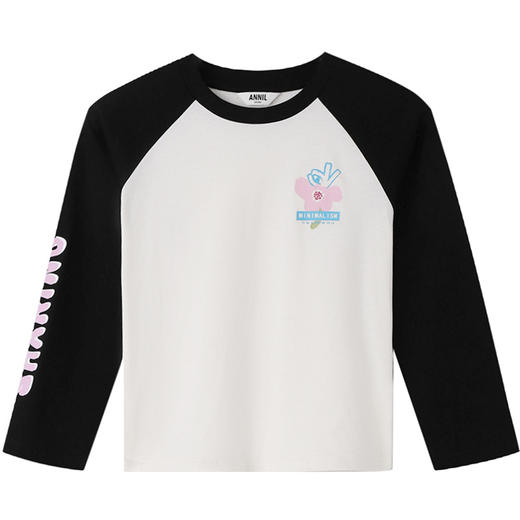 女童圆领SORONA长袖T恤春季新款安奈儿童装EG511181 商品图6