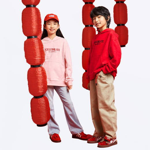 男女童连帽长袖卫衣春季新款安奈儿童装EM511002 商品图3