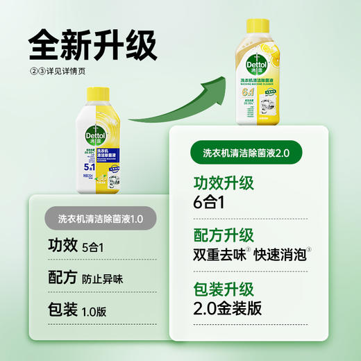 滴露Dettol 洗衣机清洁除菌液250ml*6 松木/柠檬 五效合一 高效去垢 72小时发货 商品图3