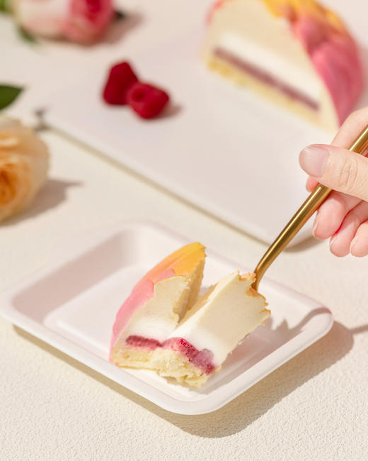 落日夏威夷-玫瑰荔枝覆盆子慕斯生日蛋糕（1.0磅） 商品图3
