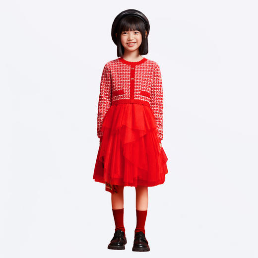 女童针织连衣裙春季新款安奈儿童装EG514005 商品图3