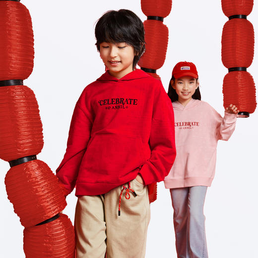 男女童连帽长袖卫衣春季新款安奈儿童装EM511002 商品图2