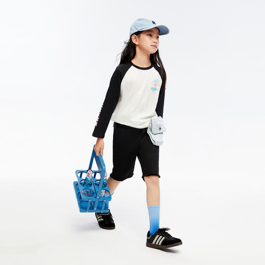 女童圆领SORONA长袖T恤春季新款安奈儿童装EG511181 商品图5