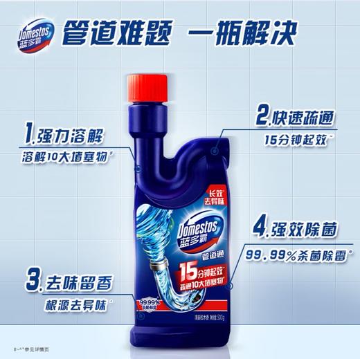 蓝多霸DOMESTOS管道疏通除臭啫喱500g强力溶解厨房下水道地漏马桶堵塞神器家用不伤管道 商品图1