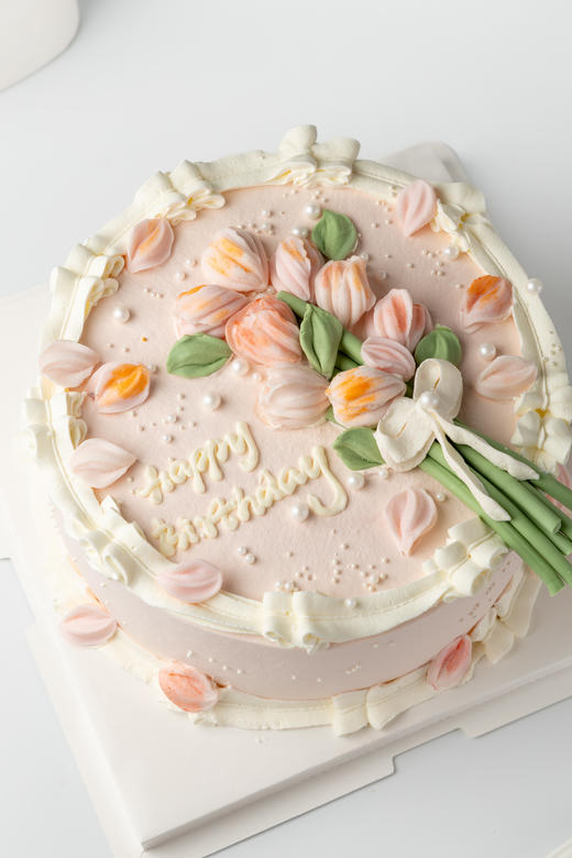 温柔郁金香蛋糕（百分百进口动物奶油） 商品图1