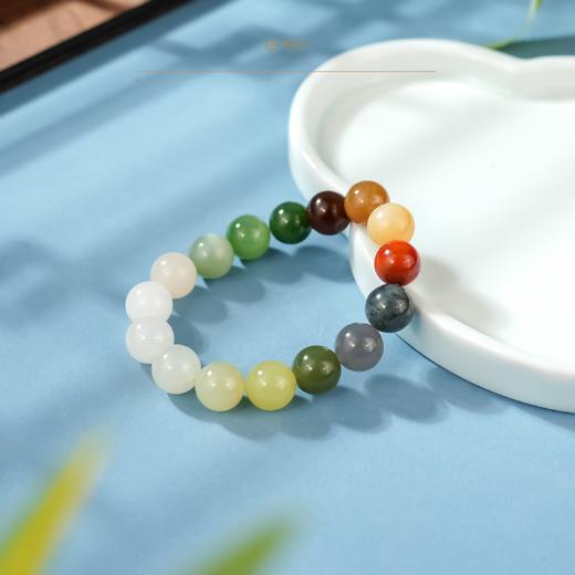 「一口价」新疆国玉盟世玉【彩韵星河】七彩多宝手串【带证书·顺丰物流】 商品图4