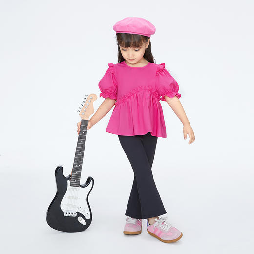 女童圆领短袖上衣夏季新款安奈儿童装TG521174 商品图3