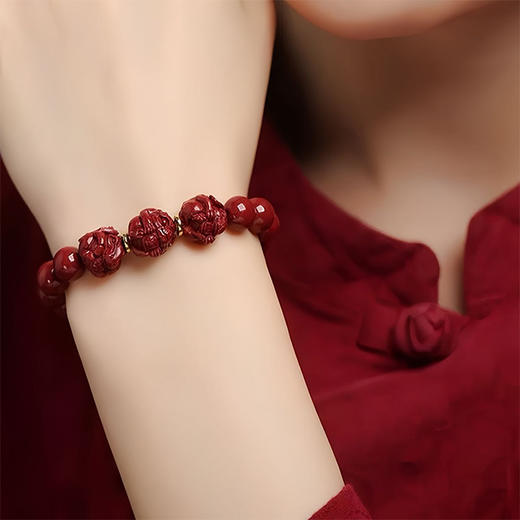 紫金砂 三合朱砂转运珠手串【珠径10mm】 商品图3