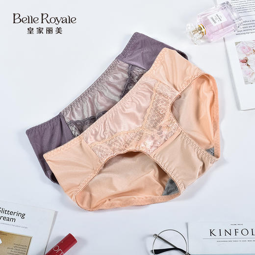 【45元5条，数量拍5】小码性感蕾丝轻薄款贴肤透气纯棉底裆女夏季中低腰三角底裤DKM1219K1677-K1 商品图4