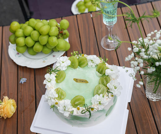 【伯牙绝弦】伯牙绝弦茶香奶油+伯爵茶胚+抹茶茉莉奶冻+焦糖坚果+脆青提（提前一天预定） 商品图2