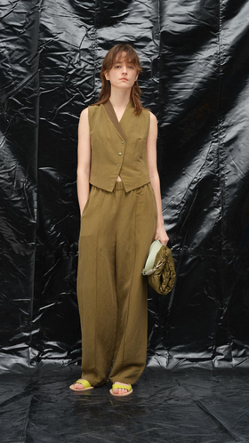 不对称拼接马甲