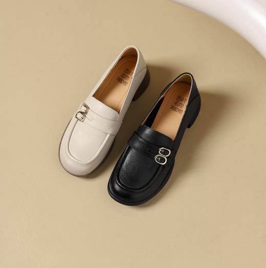 西村名物2025年春季新款舒适平底复古百搭低跟单鞋乐福鞋T25AM14891 商品图0