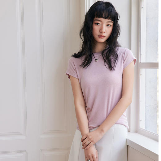 ☀通勤休闲,柔软自在【KEMU】天丝醋酸羊毛款·短袖T，百搭又好看，不挑肤色不挑人， 来自澳洲黄金产区的美丽诺羊毛+奥地利兰精天丝+伊士曼醋酸纤维 商品图2