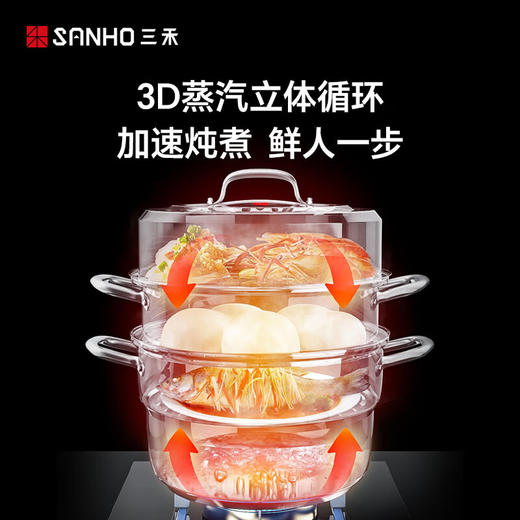 三禾304不锈钢多功能蒸锅 30CM 商品图3