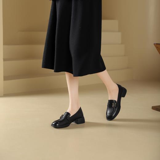 西村名物2025年春季新款舒适平底复古百搭低跟单鞋乐福鞋T25AM14891 商品图4