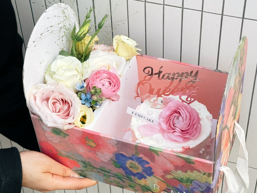 【提前三小时预定】鲜花蛋糕礼盒