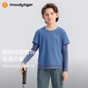 【DR暑假】moodytiger男童T恤25夏新防晒速干吸湿透气假两件圆领上衣52110116 商品缩略图0