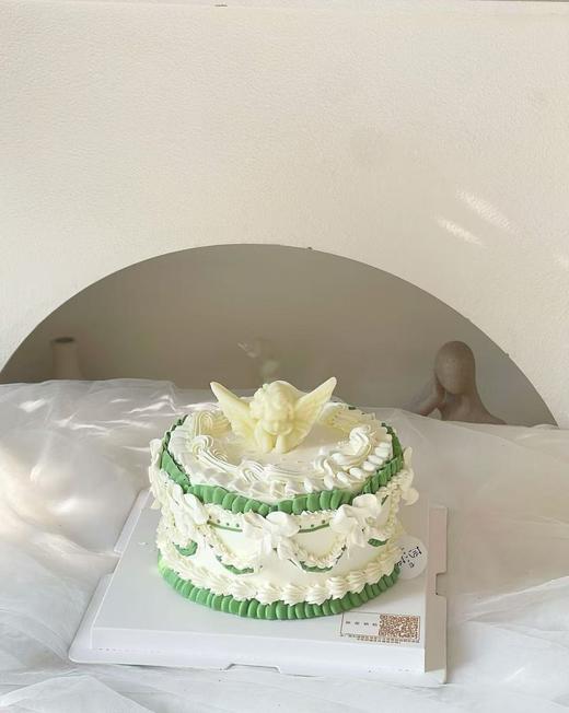 绿白色系小天使裱花（下单现做，根据排单3-4小时） 商品图0