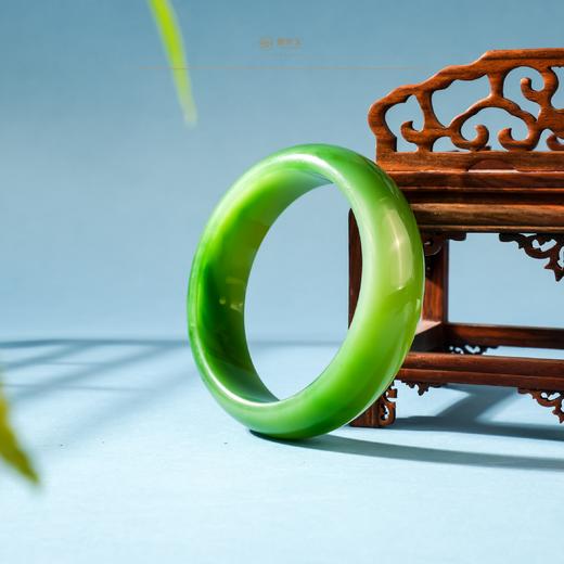 新疆国玉盟世玉【玉润青澜】碧玉手镯【带证书·顺丰物流】 商品图2