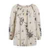 HeyDress法式植物印花衬衫女春季复古宽松纯棉衬衣慵懒气质上衣 商品缩略图4