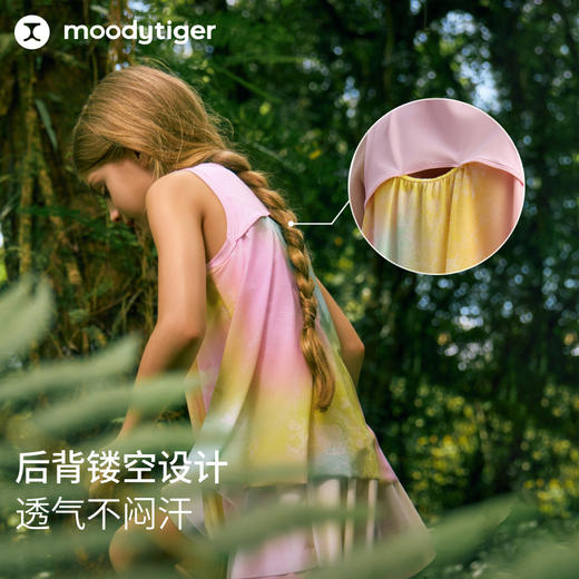 moodytiger女童25夏新无袖T恤凉感时尚印花仙女背心52211105 商品图3