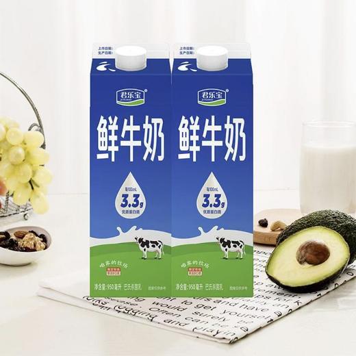 君乐宝 低温 鲜牛奶 3.3优质蛋白质 950ml/盒 生牛乳 甑选奶源 奶香浓郁 商品图1