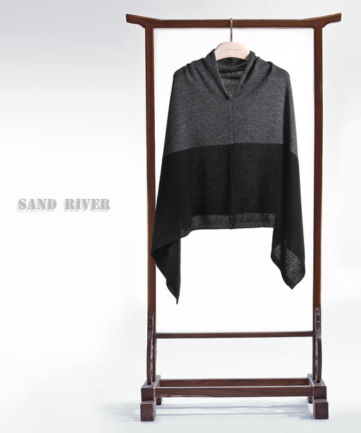 秋冬 羊毛混纺披肩 90%羊毛10%山羊绒 SJF16P320N 商品图3