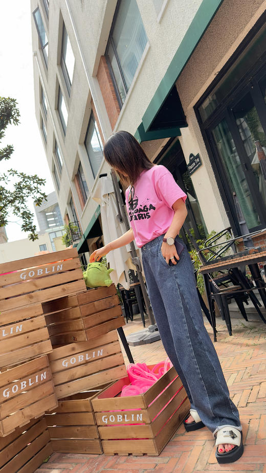 westory女鞋夏季休闲百搭平底中跟羊皮水钻露脚舒适拖鞋61431 商品图4