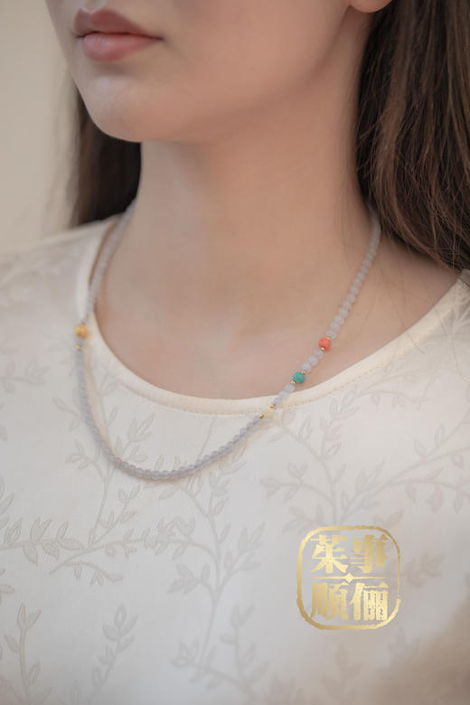 【茱事顺俪】18K黄金和田玉毛衣链、手链两用款 商品图5