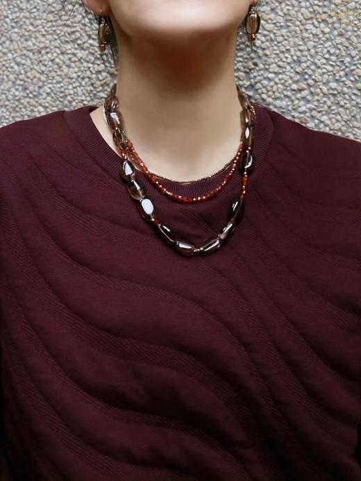 SpoiledBrat Jewelry茶晶石榴石三层项链 商品图3