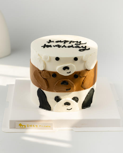 4英寸加高堆堆熊蛋糕（百分百进口动物奶油） 商品图1