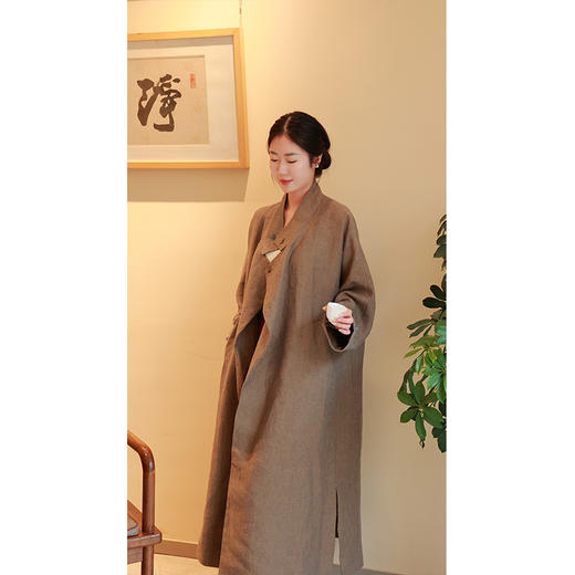 【2026东衣作】新中式外套（25705038栗壳-高定款） 商品图4