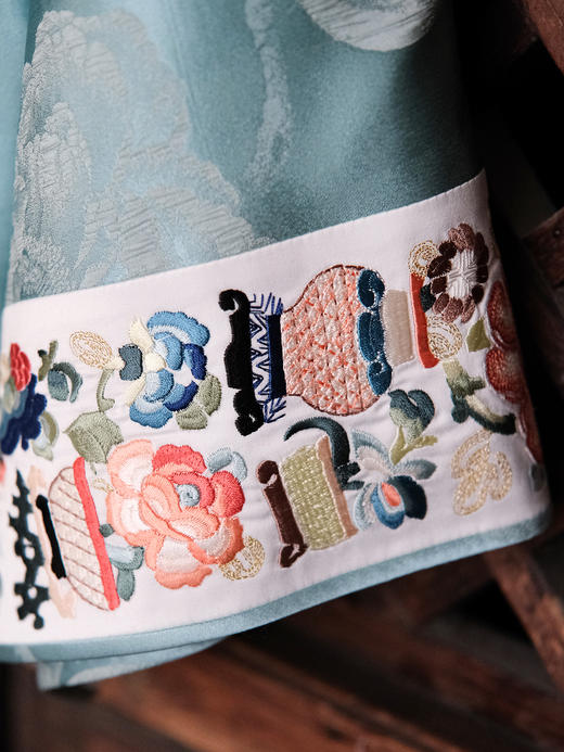 盛唐牡丹 |打籽宝瓶手推绣冠乐绉上衣 商品图10