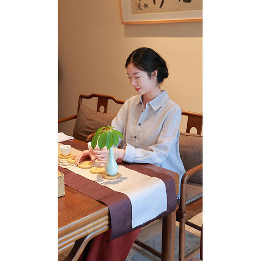 【抖音专属】新中式衬衣（25710083-素采-设计师） 商品图1
