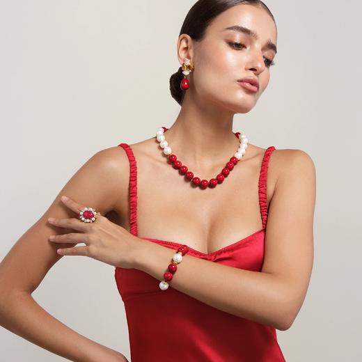 北京仓｜Bounkit-Julissa-红玛瑙 珍珠 项链［美国设计师］ 商品图1