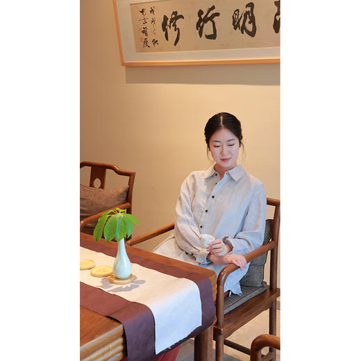 【抖音专属】新中式衬衣（25710083-素采-设计师） 商品图3